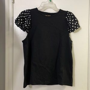 Kate spade top with cute polkadot sleeves